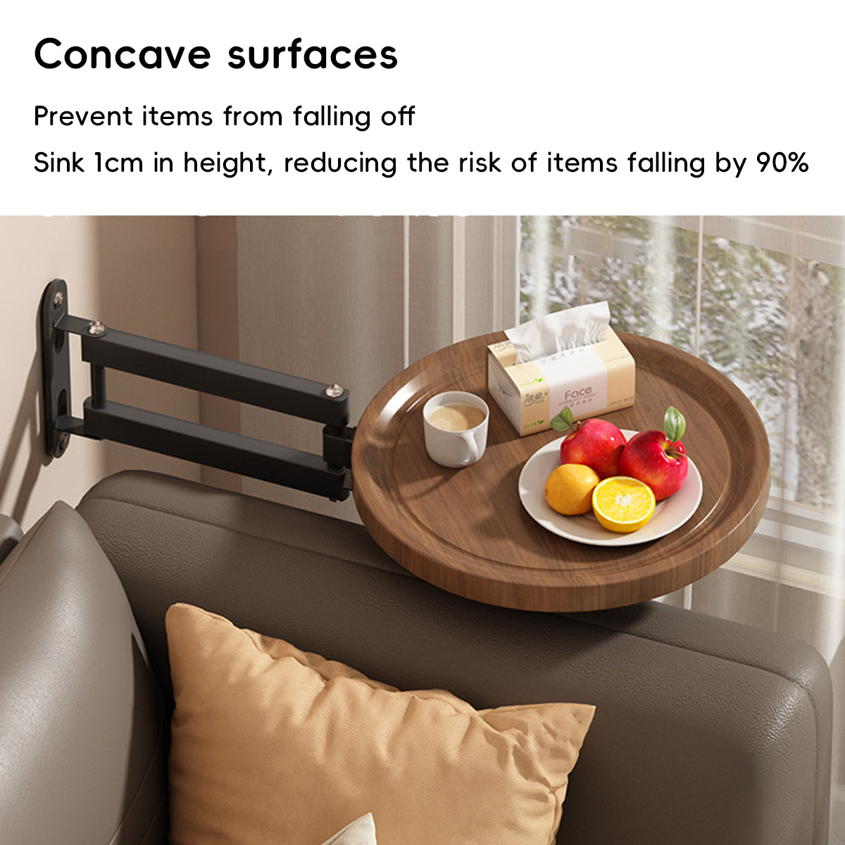 Wall Mounted Foldable Rotating Table for Kitchen