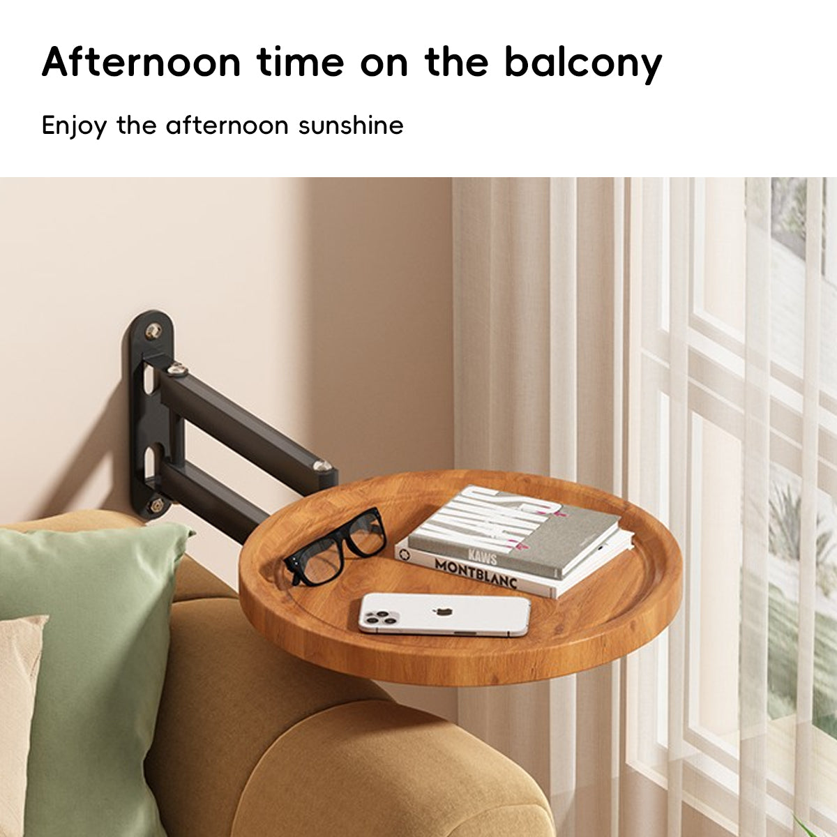 Wall Mounted Foldable Rotating Table for Kitchen