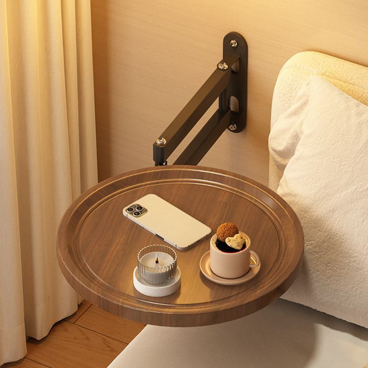 Wall Mounted Foldable Rotating Table for Kitchen