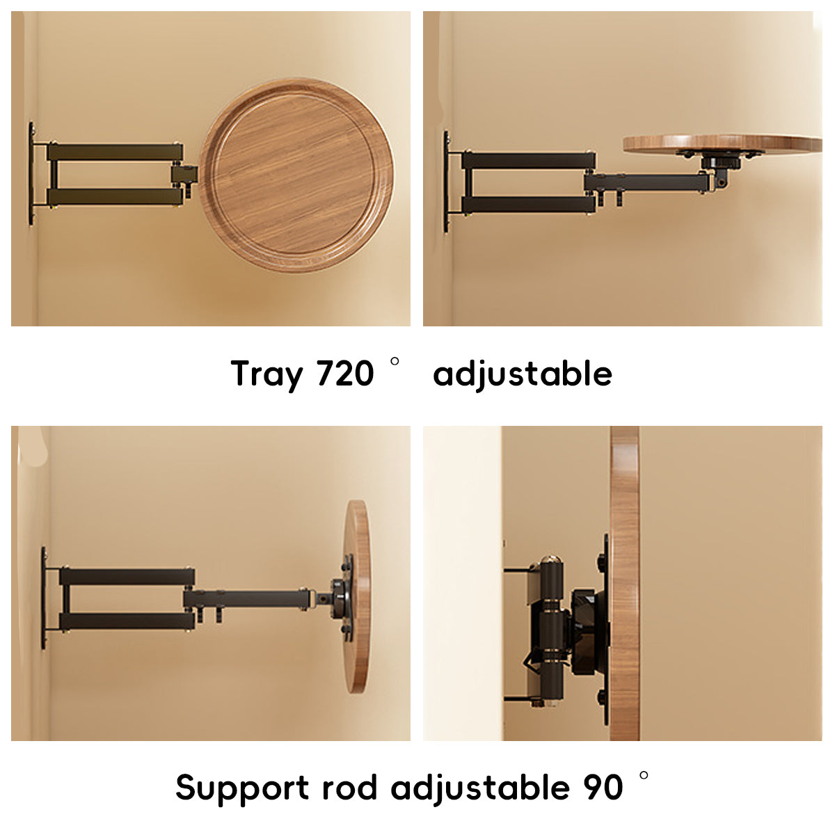 Wall Mounted Foldable Rotating Table for Kitchen