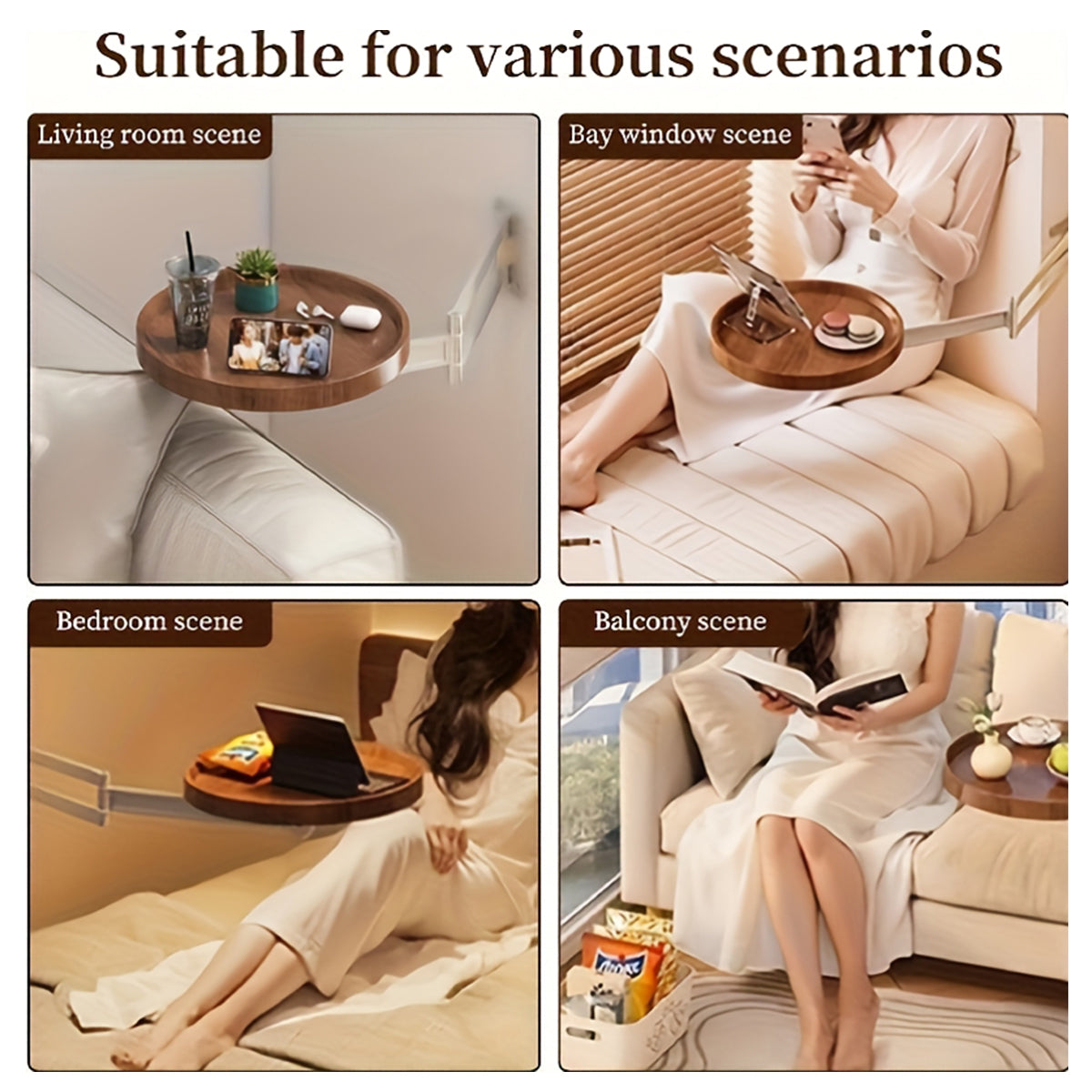 Wall Mounted Foldable Round Table Space Saving