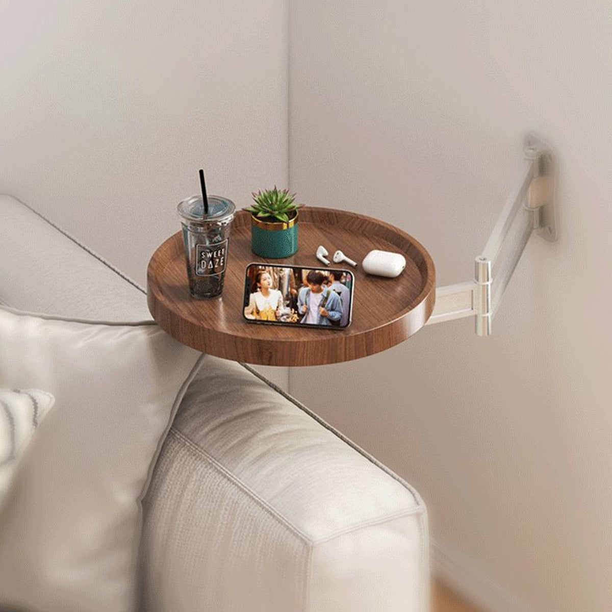 Wall Mounted Foldable Round Table Space Saving
