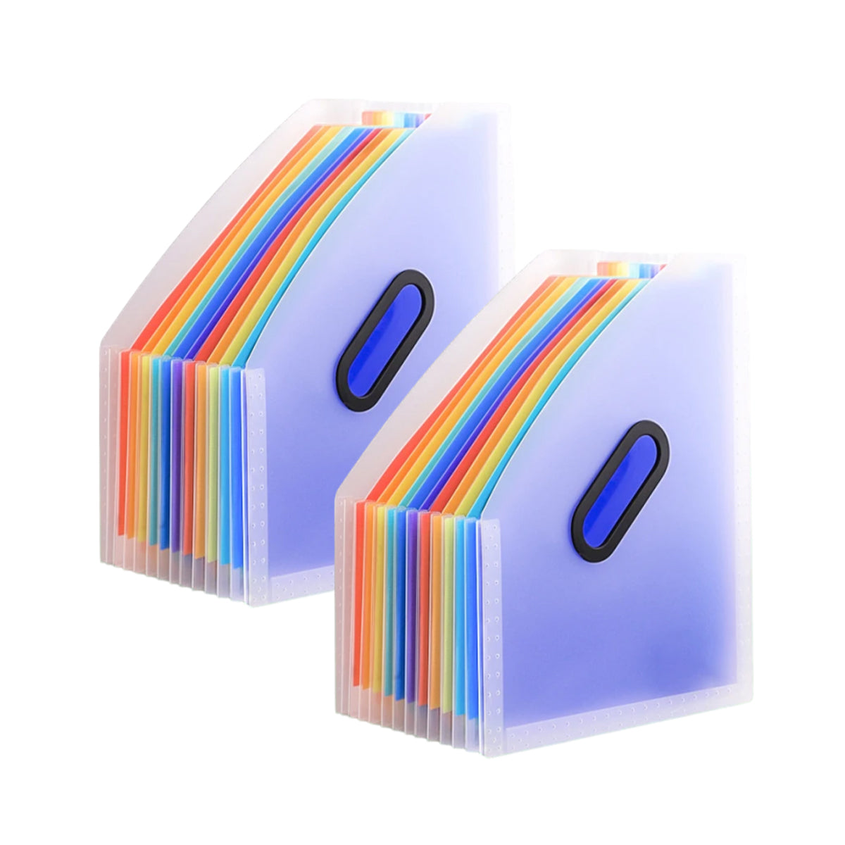 2 Pcs Stand-Up Accordion File Folder with 12 Pockets Waterproof