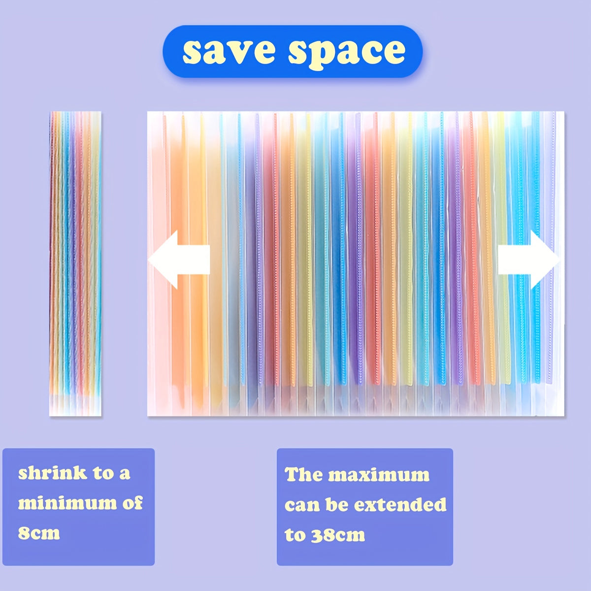 2 Pcs Stand-Up Accordion File Folder with 12 Pockets Waterproof