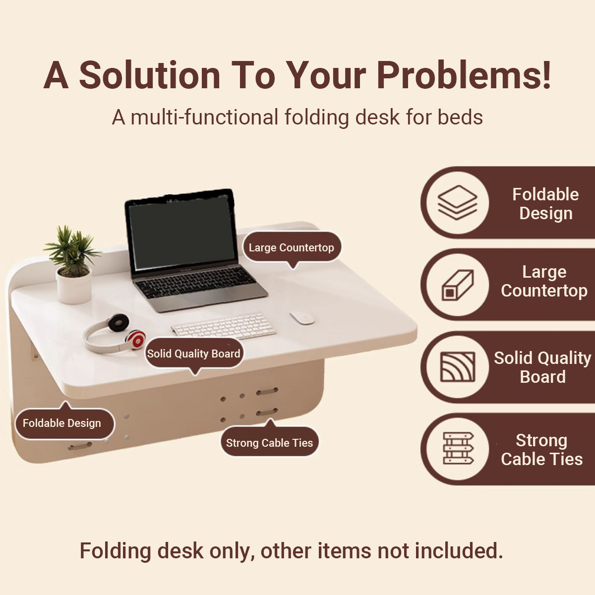 Foldable Bed Table K-Shaped Bracket for Laptop