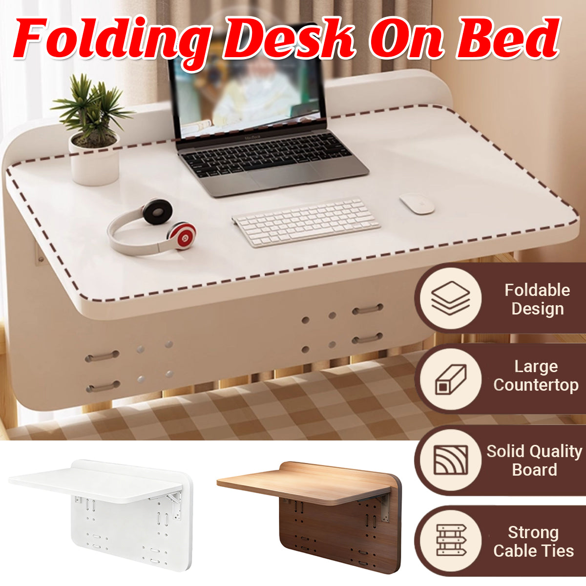 Foldable Bed Table K-Shaped Bracket for Laptop