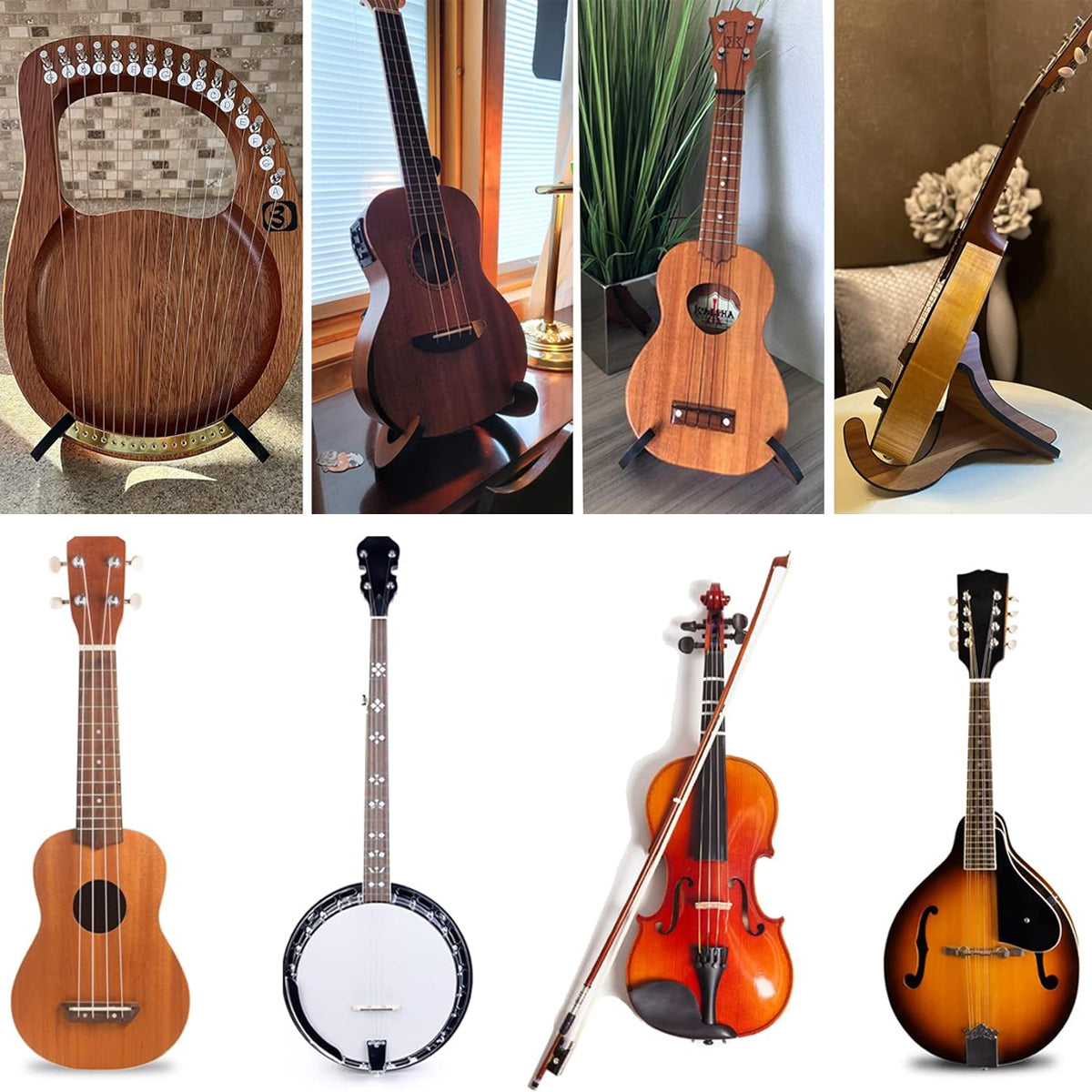 Wooden Ukulele Violin Stand 21 23 26 inch