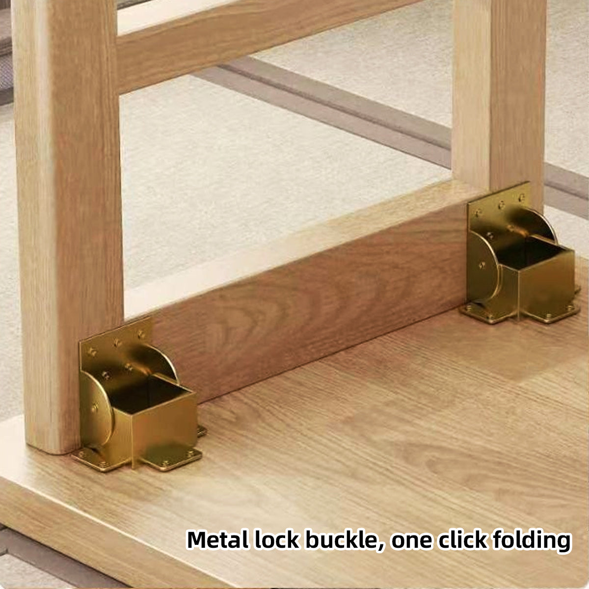 Foldable Solid Wood Low Table with Compact Space-Saving Design