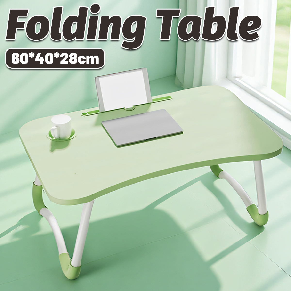Foldable Bedside Small Table for Laptop and Books Use