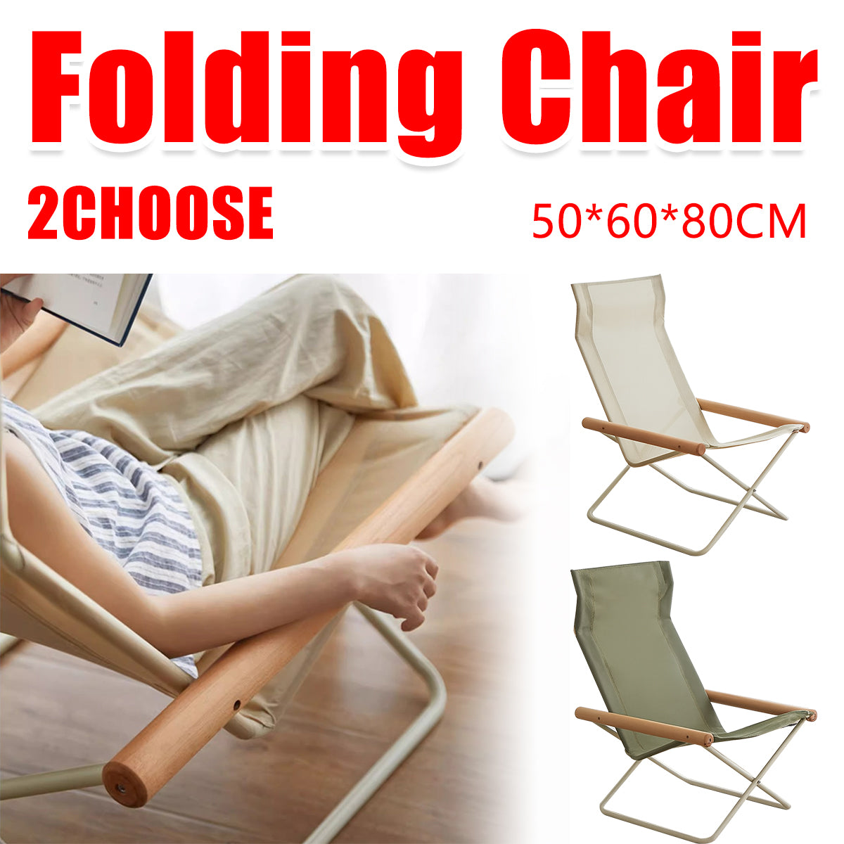 Outdoor Folding Picnic Chair Oxford Fabric Armrests