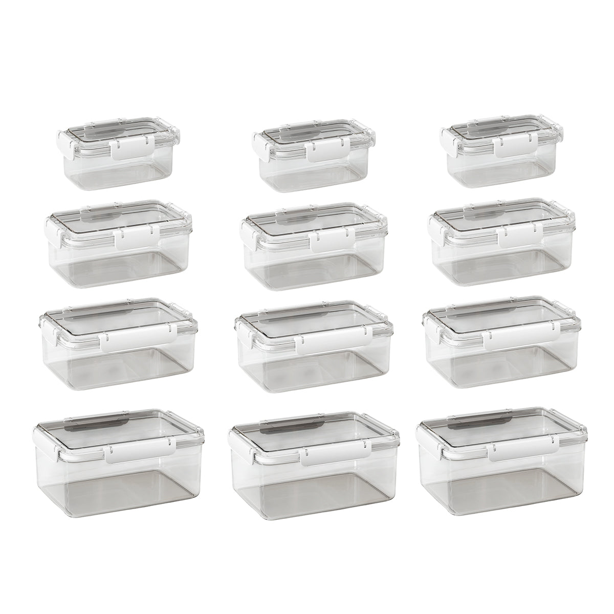 12pcs Airtight Food Storage Containers 4 Sizes