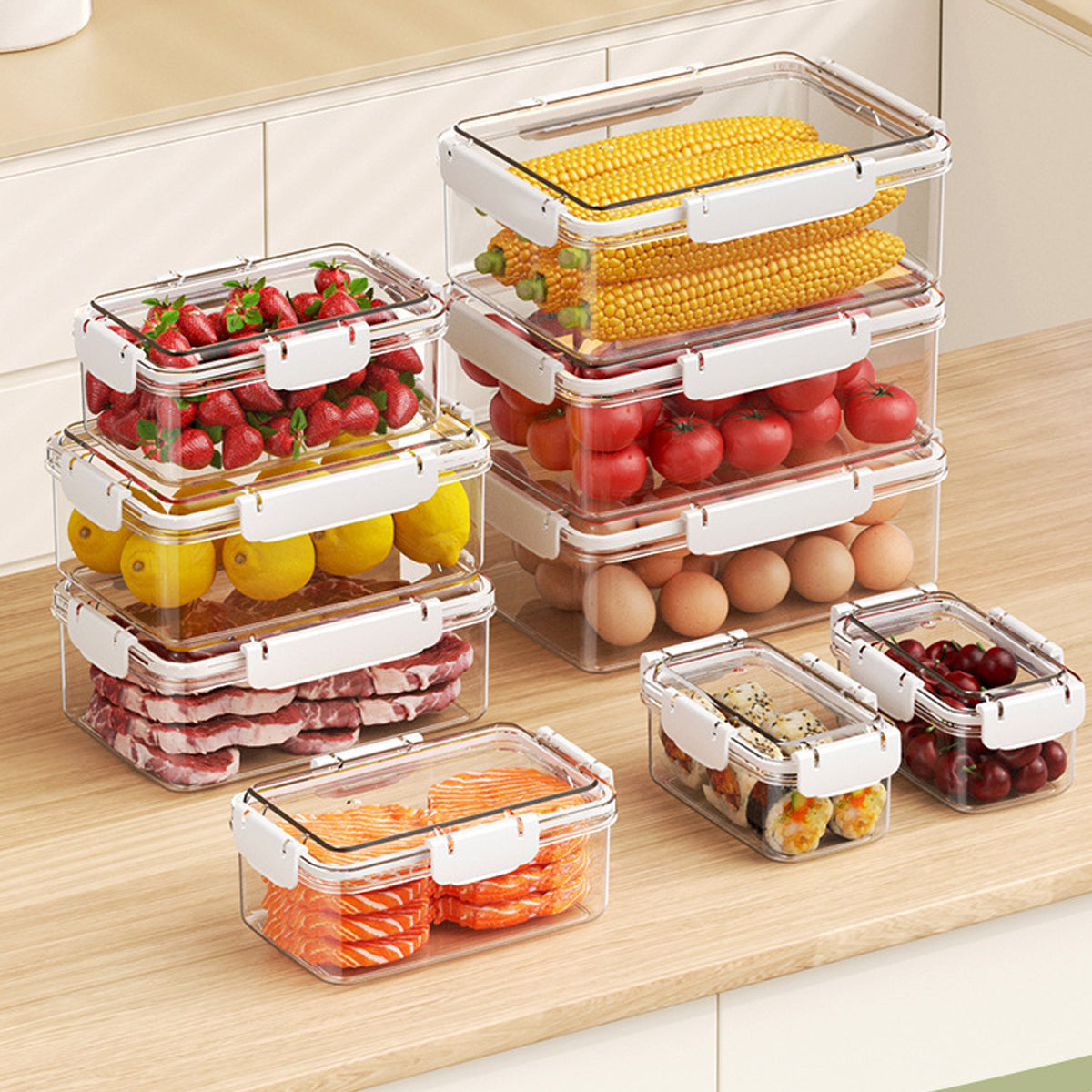 12pcs Airtight Food Storage Containers 4 Sizes