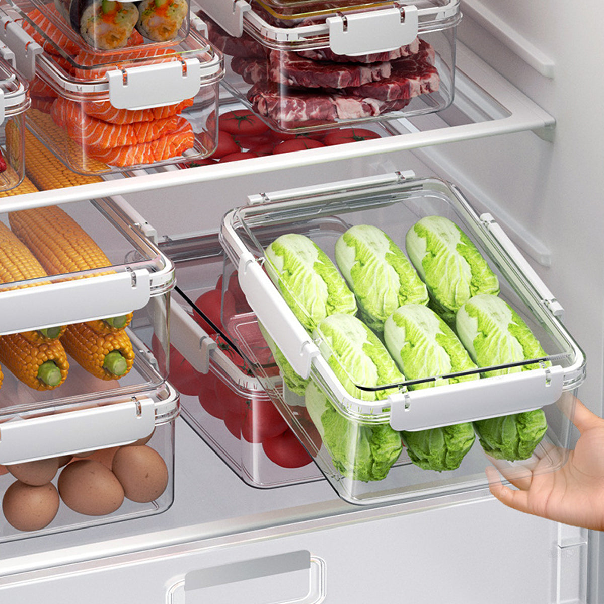 12pcs Airtight Food Storage Containers 4 Sizes