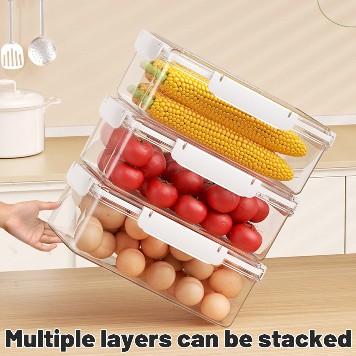 12pcs Airtight Food Storage Containers 4 Sizes