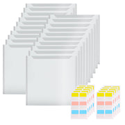 20 Pcs Frosted Document Storage Bags Waterproof with Labels