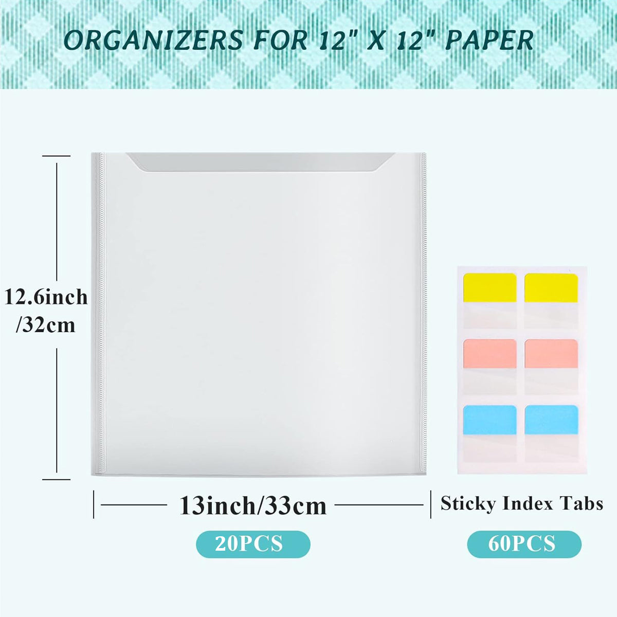 20 Pcs Frosted Document Storage Bags Waterproof with Labels