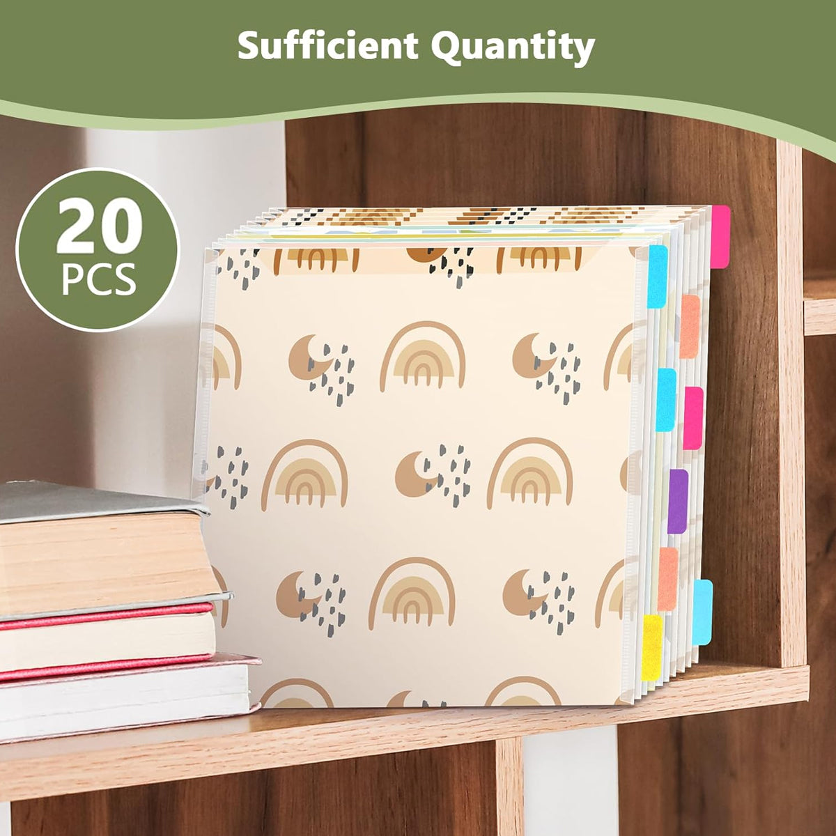 20 Pcs Frosted Document Storage Bags Waterproof with Labels