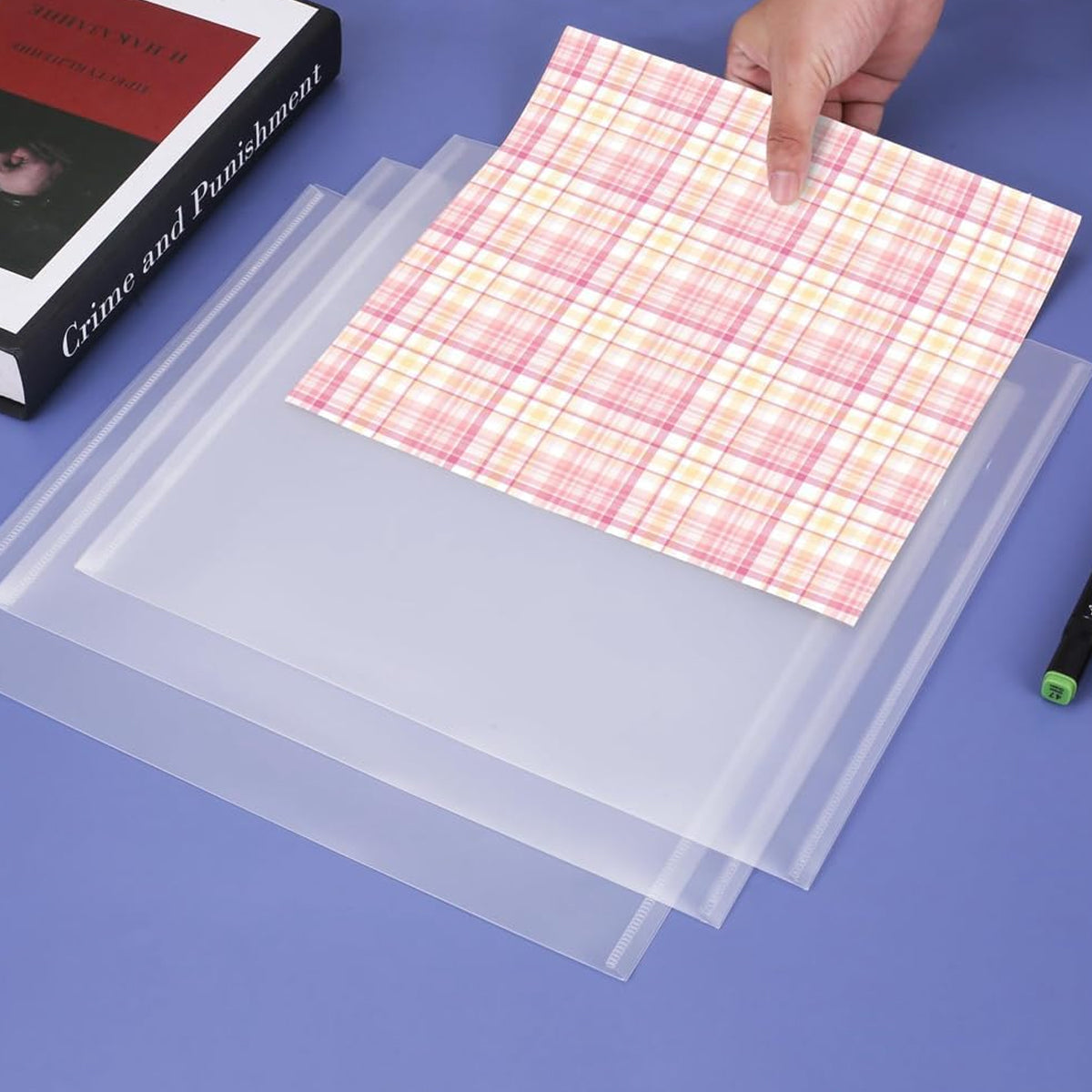 20 Pcs Frosted Document Storage Bags Waterproof with Labels