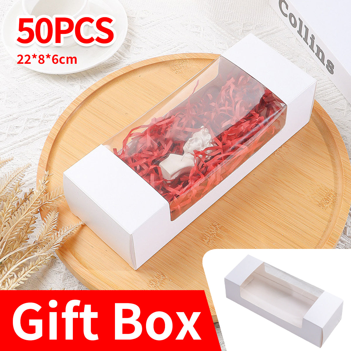 Gift Boxes 50pcs with Clear Window for Jewelry