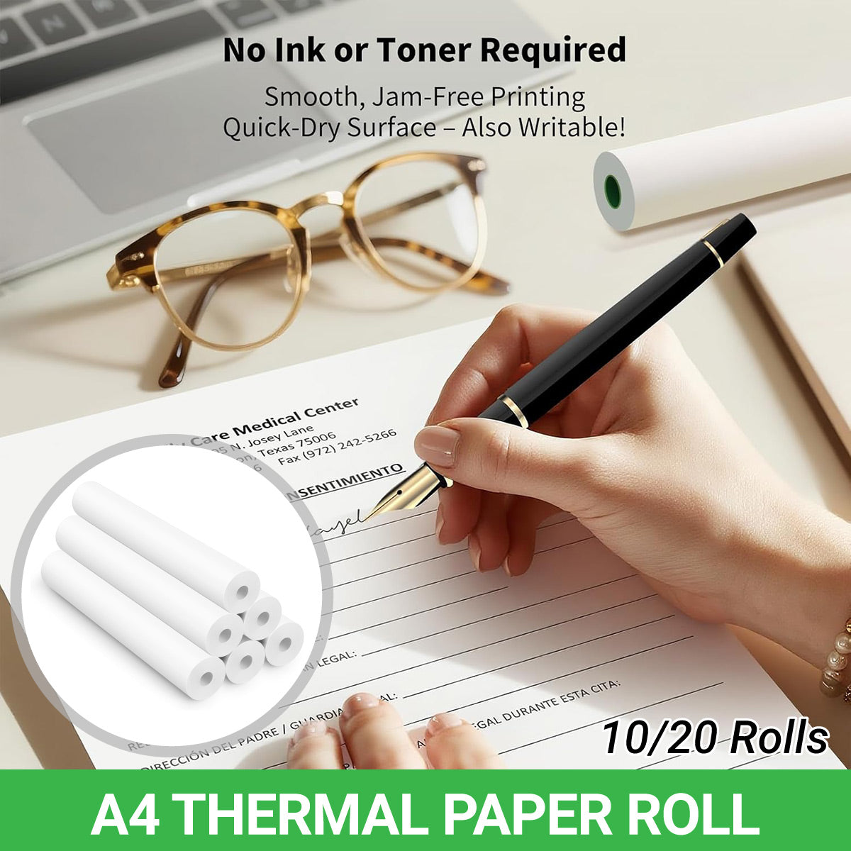 A4 Thermal Paper Rolls for POS Receipt Printers