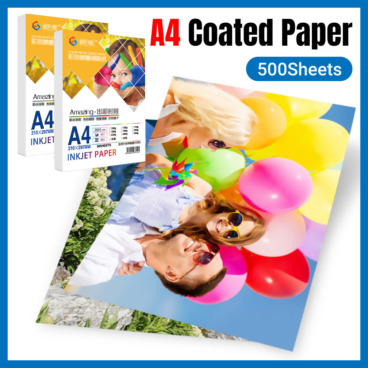 A4 Coated Paper for High-Quality Clear Printing 500 Sheets