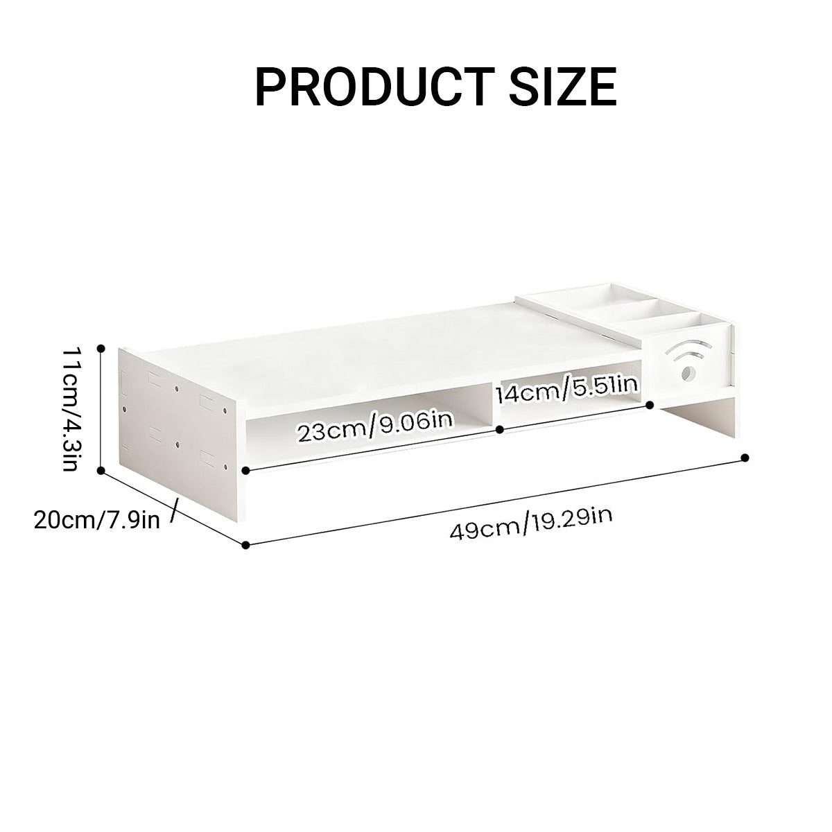 Multi-Function Monitor Riser Stand for Desk