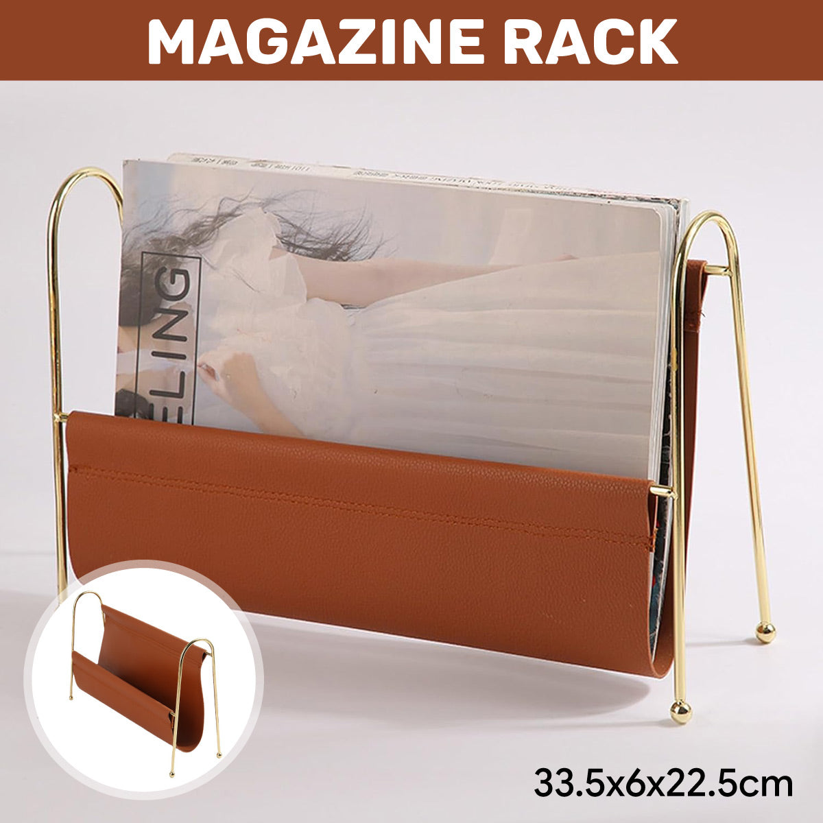 Minimalist Metal Magazine Rack for Home Office