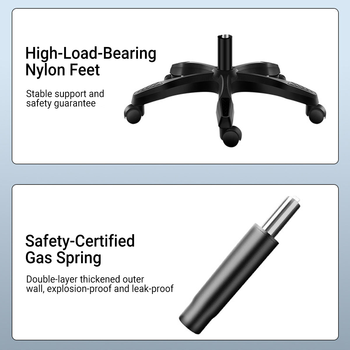 Ergonomic High-Back Gaming Chair Lumbar Headrest