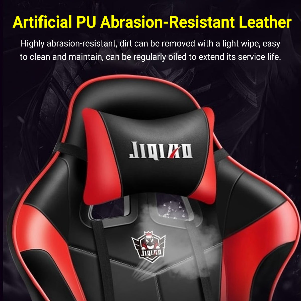 Ergonomic High-Back Gaming Chair Lumbar Headrest