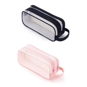 Transparent Mesh Pencil Case Large Capacity Metal Zippers
