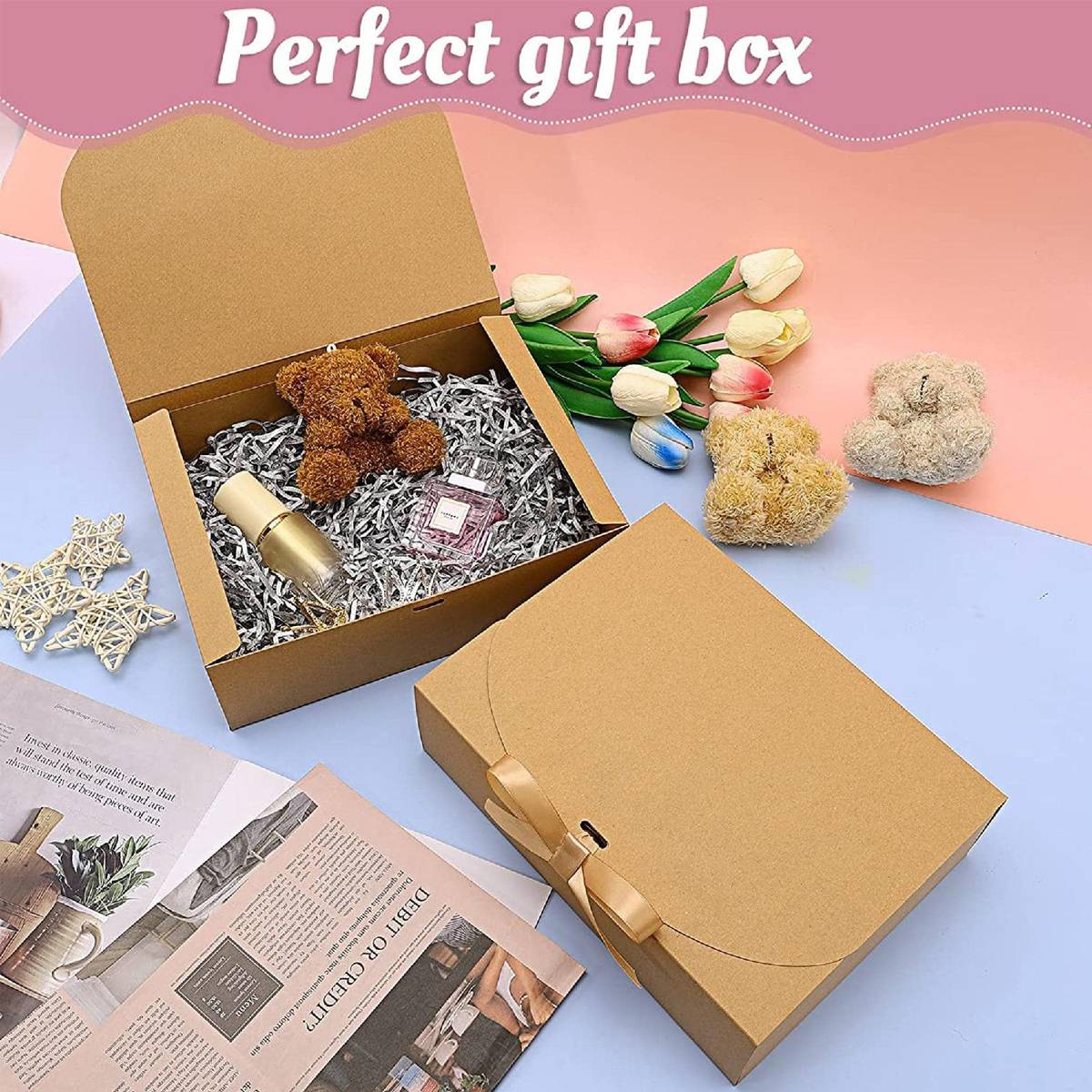 20pcs Holiday Gift Boxes with Fold Flat Design