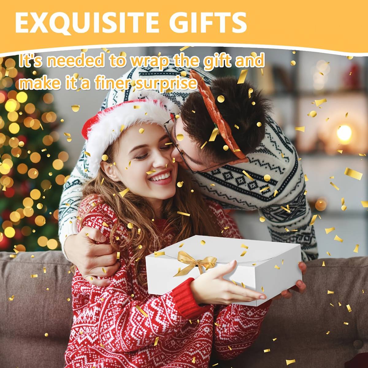 20pcs Holiday Gift Boxes with Fold Flat Design
