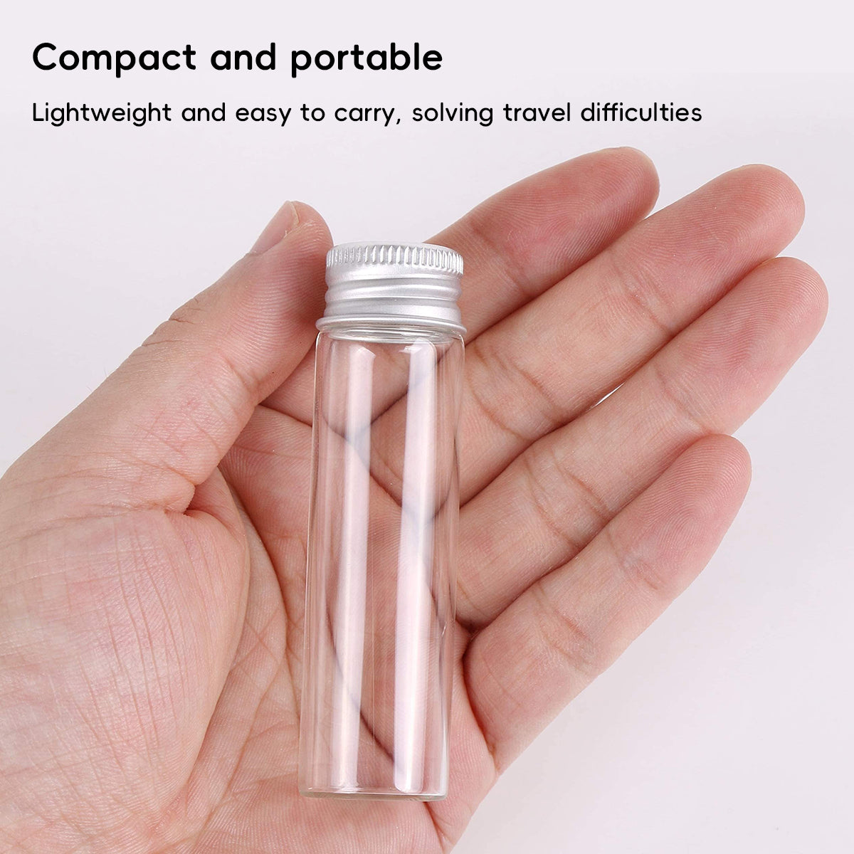 50pcs 20ml Glass Jars with Aluminium Screw Lid