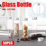 50pcs 20ml Glass Jars with Aluminium Screw Lid