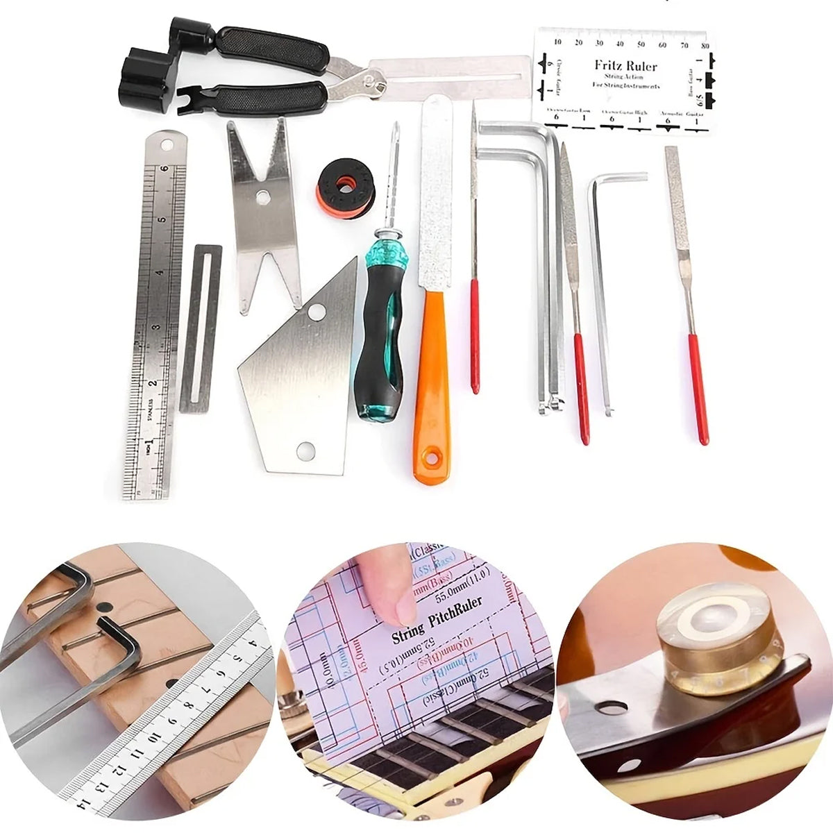 20pcs Guitar Repair Tool Kit with Portable Case
