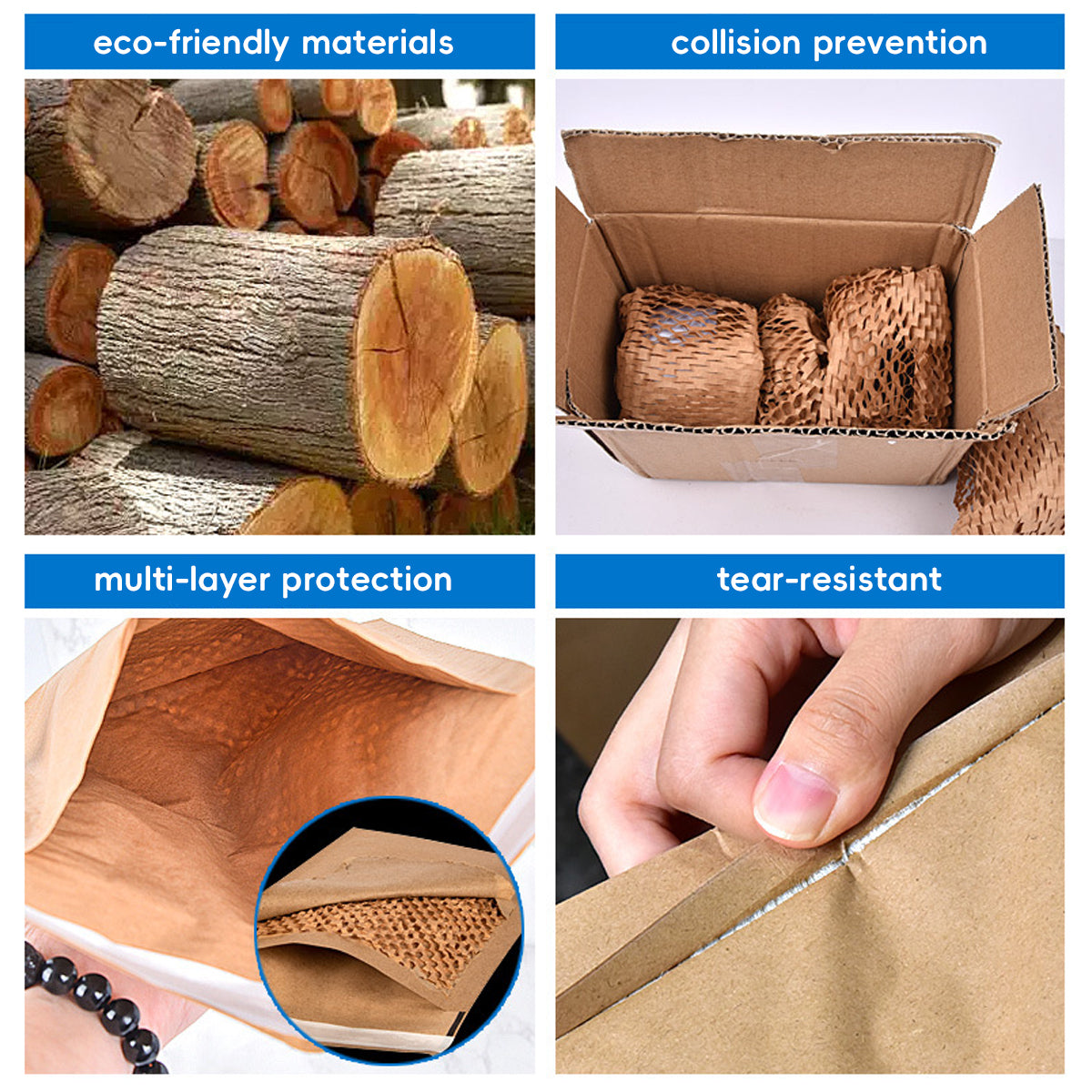 Honeycomb Kraft Paper Wrap Roll Eco-Friendly