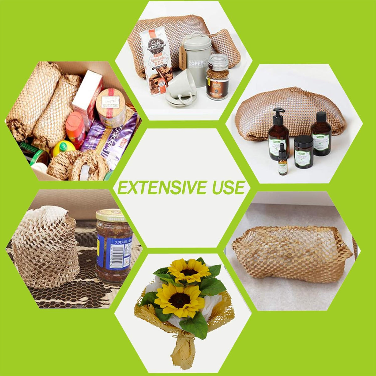 Honeycomb Kraft Paper Wrap Roll Eco-Friendly