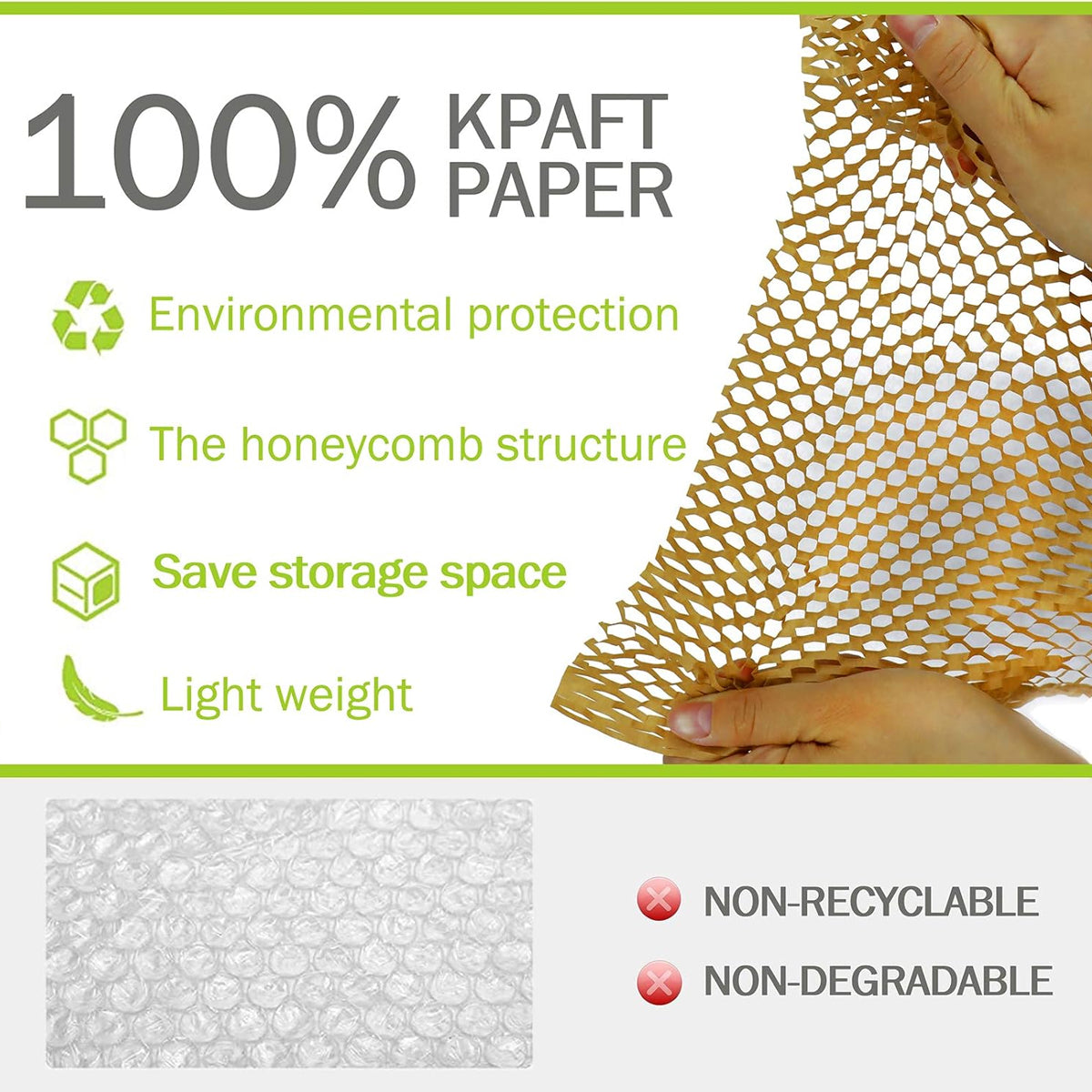 Honeycomb Kraft Paper Wrap Roll Eco-Friendly