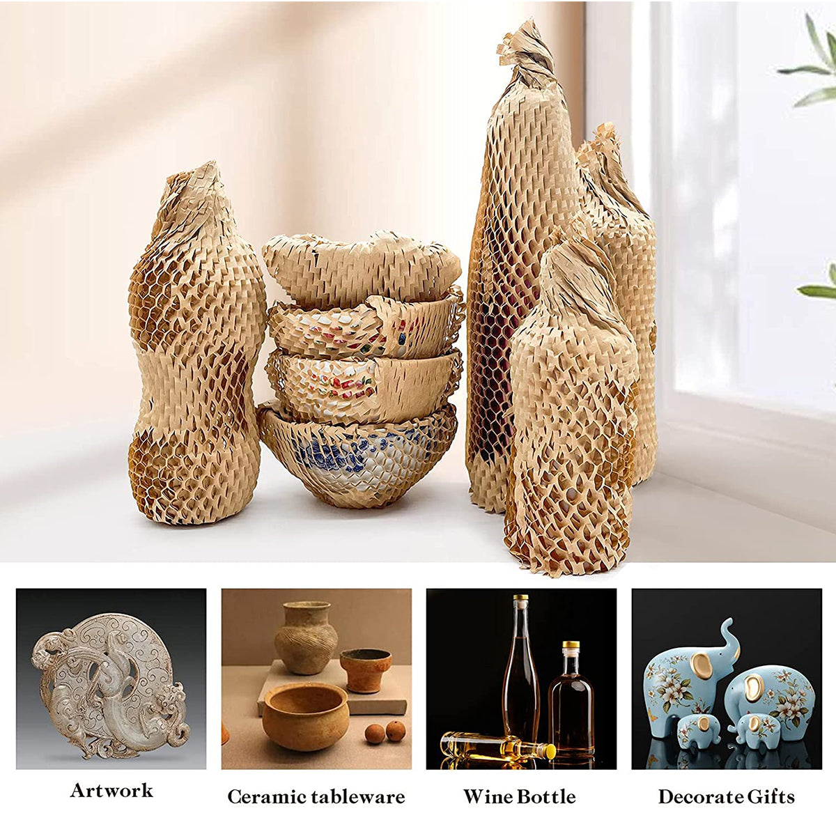 Honeycomb Kraft Paper Wrap Roll Eco-Friendly