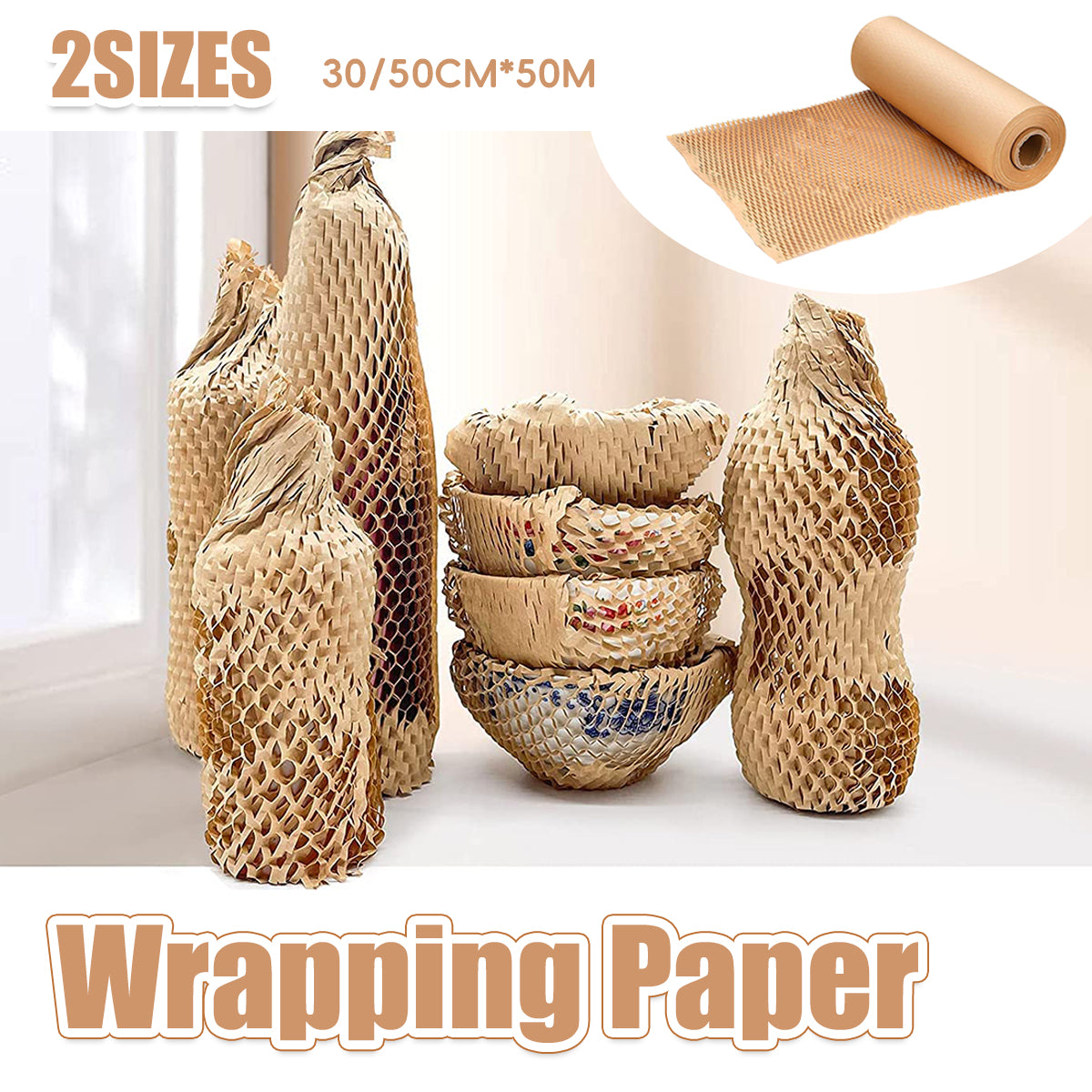 Honeycomb Kraft Paper Wrap Roll Eco-Friendly