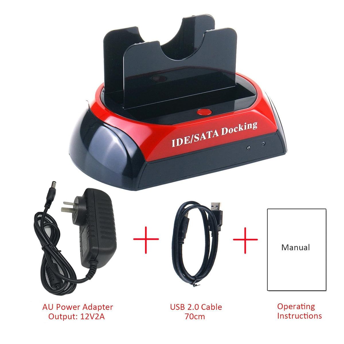 Dual SATA IDE HDD Docking Station 2.5 3.5 Inch
