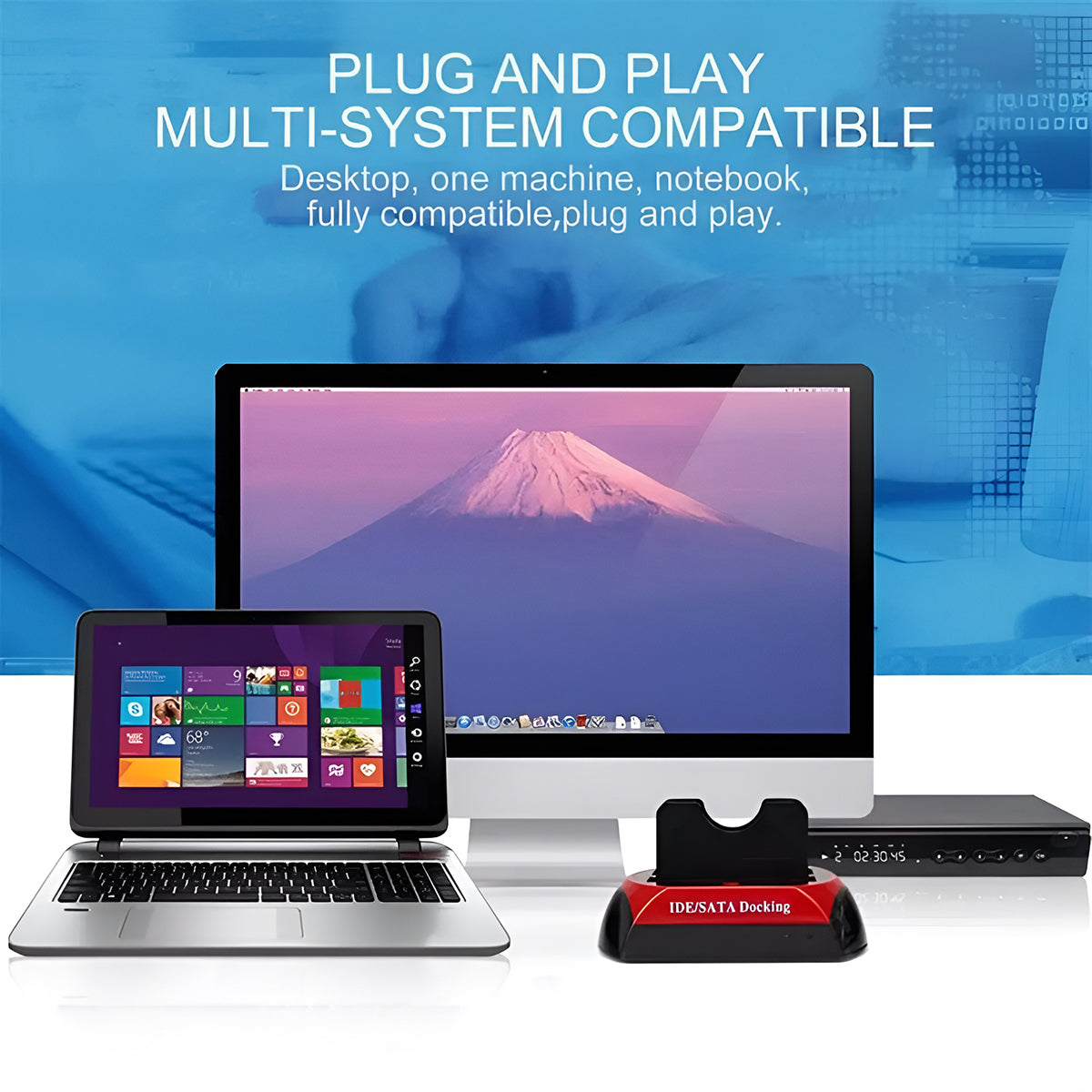 Dual SATA IDE HDD Docking Station 2.5 3.5 Inch