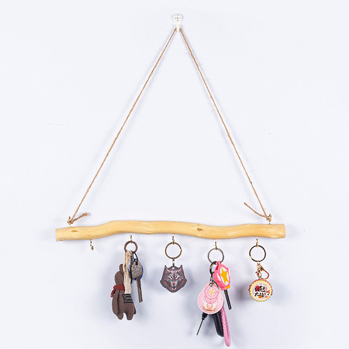 Driftwood Wall Hook Rack with 5 Hooks