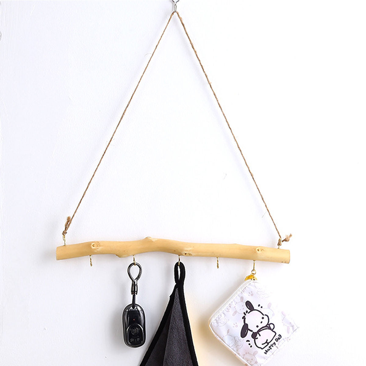 Driftwood Wall Hook Rack with 5 Hooks