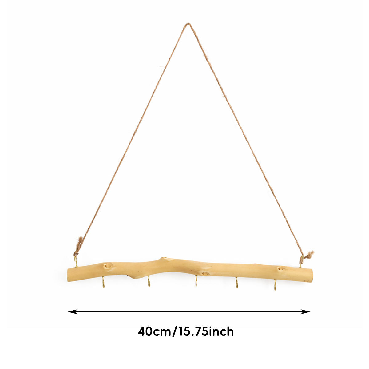 Driftwood Wall Hook Rack with 5 Hooks