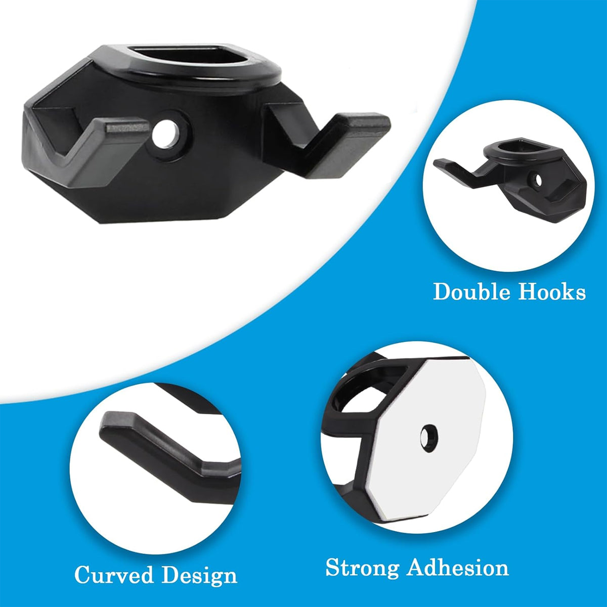 10 Pcs Self-Adhesive Hat Hooks for Wall and Door
