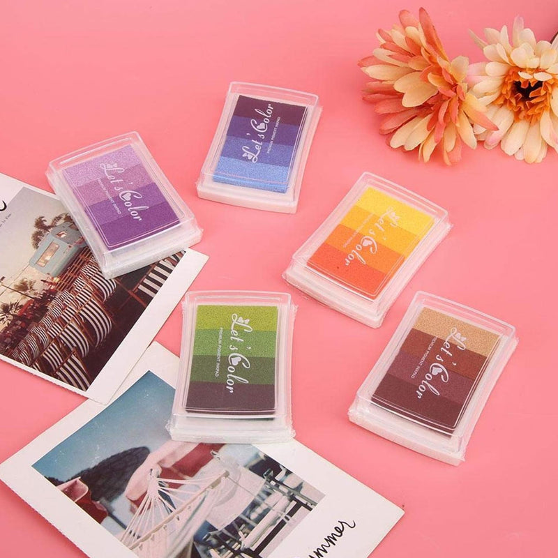 4 Colours DIY Fingerprint Stamp Set with Washable Ink Pad