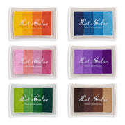 4 Colours DIY Fingerprint Stamp Set with Washable Ink Pad