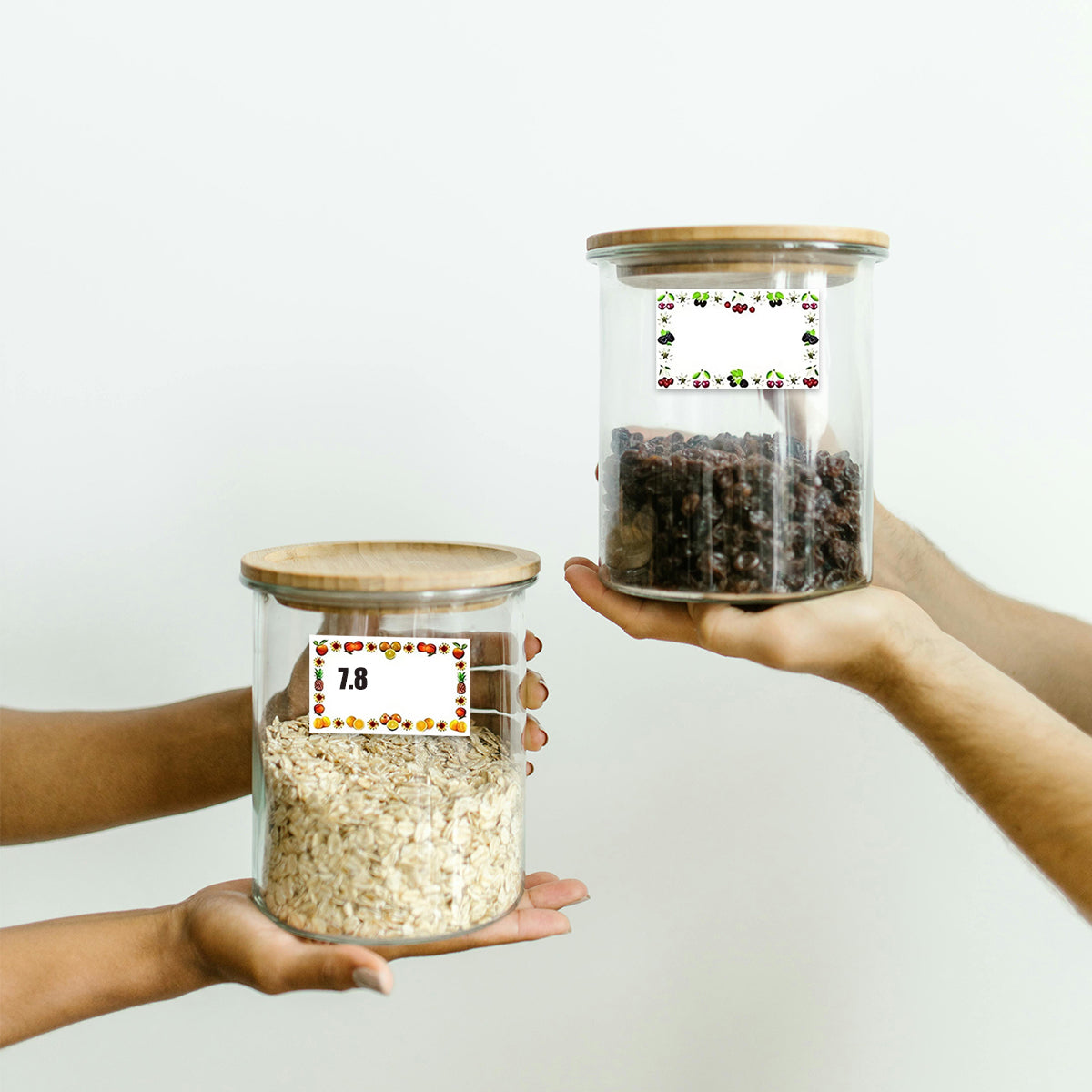 500 Sheets Decorative Self Adhesive Labels for Jars Notebooks Storage