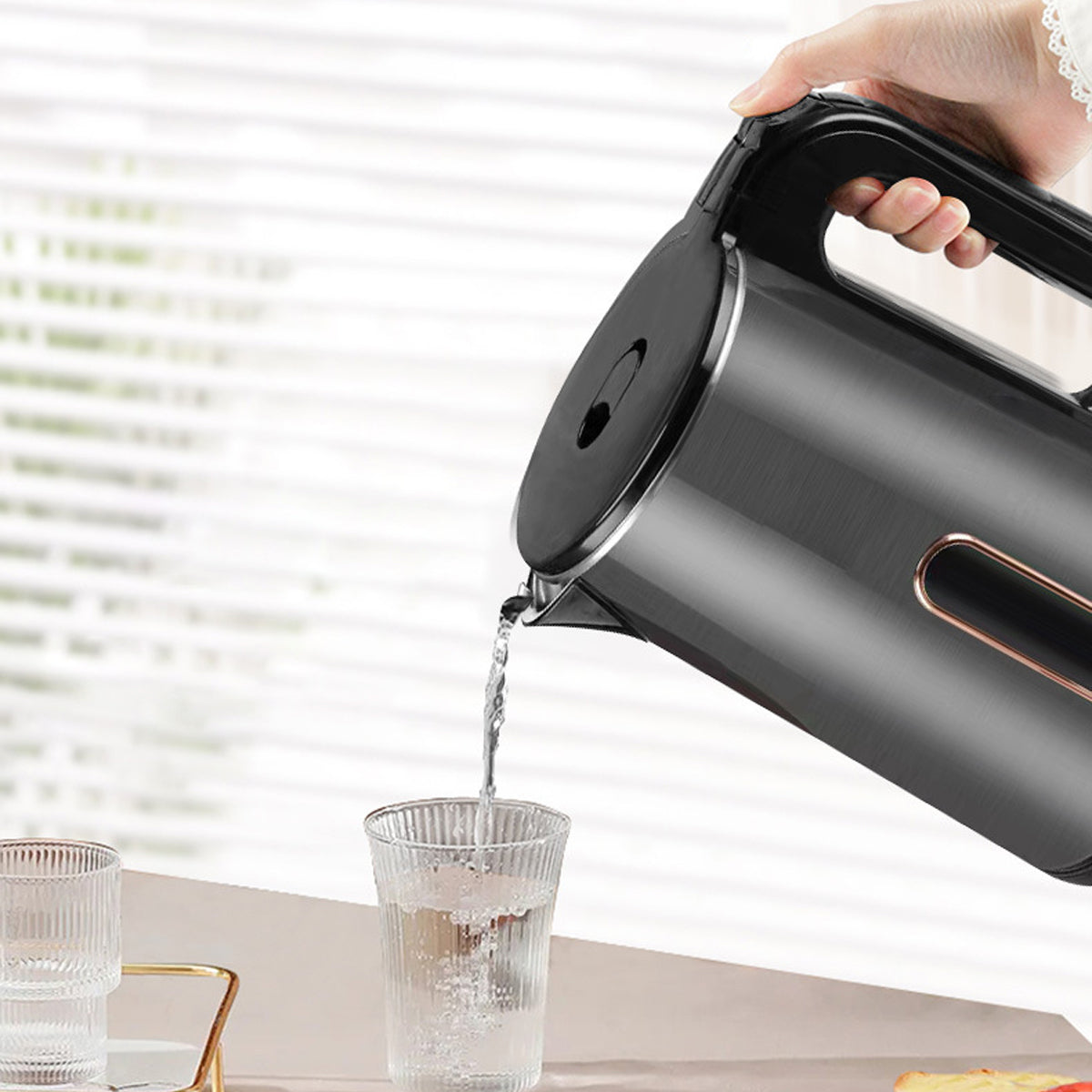 Electric Boiling Kettle 1.8L Stainless Steel Auto Shut-Off